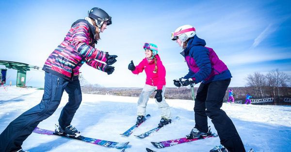 Skiing with friends is fun at Treetops Resort